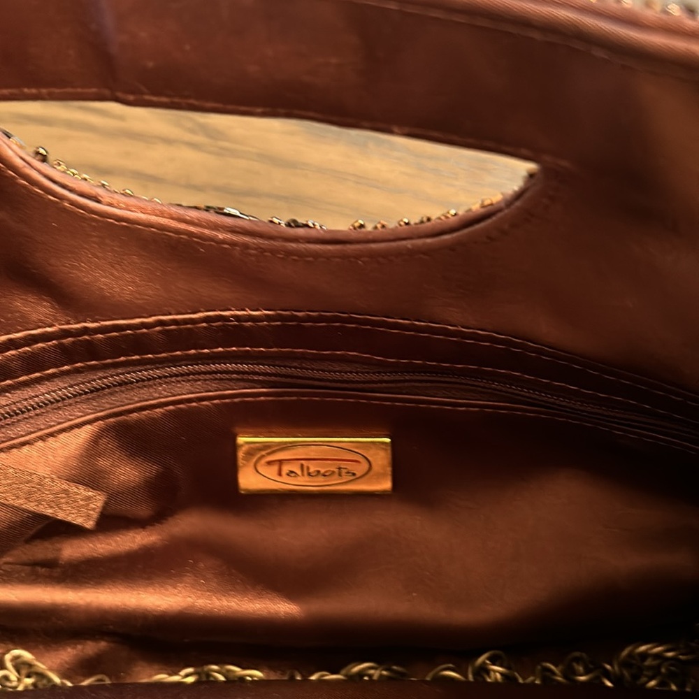 Elegant Brown Beaded Clutch - Picture 3 of 6